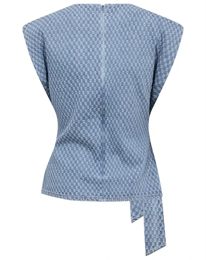 Co'Couture - AntoCC Denim Pleat Top - Light Denim